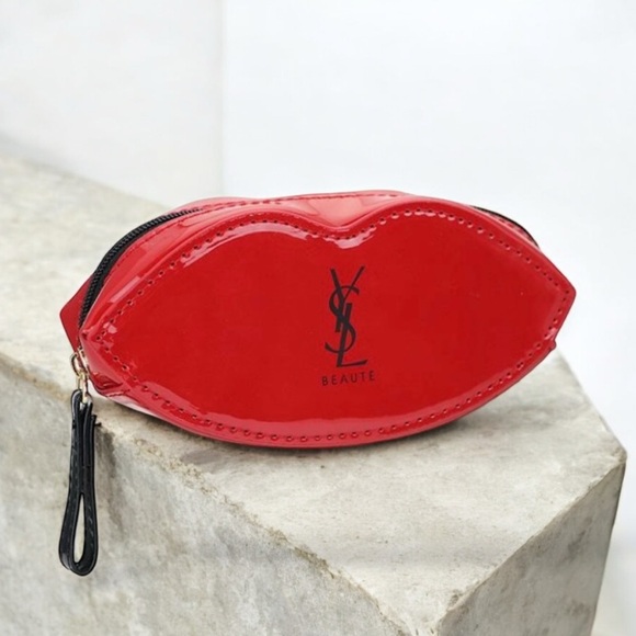 YSL Beauté Red Lips Cosmetic Bag - Picture 1 of 3
